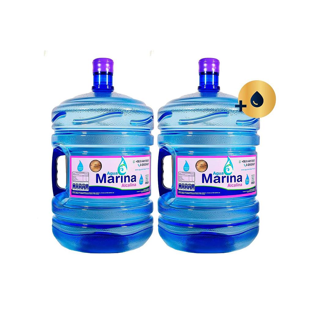 Agua Alcalina  2 Bidón de 20 lts con carga